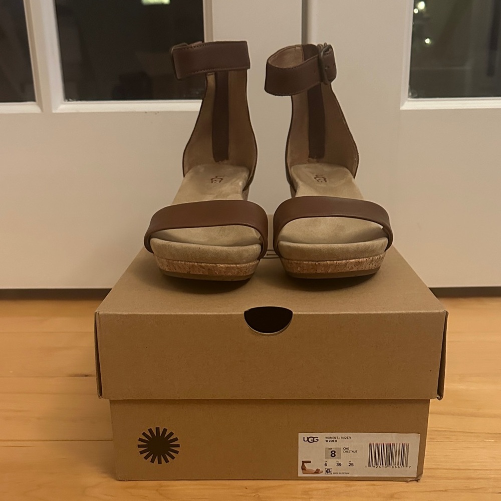 UGG Women's Tan Ankle Strap Sandals